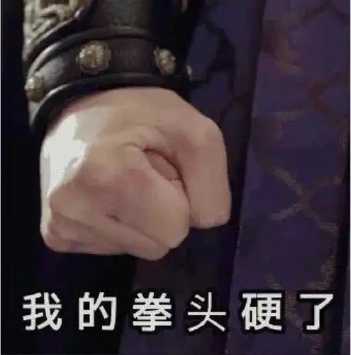 我的拳头硬了 - 表情包 - 挖吧