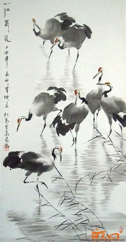 中国画鹤第一人丁宝栋作品欣赏