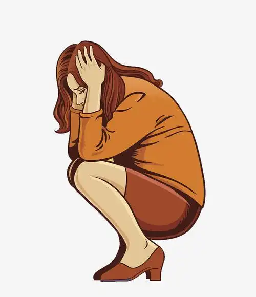 情绪抓狂崩溃的女孩