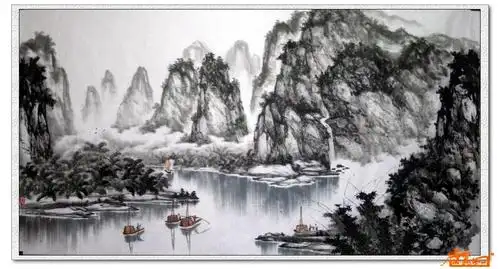 名家 广馨 山水 - 6尺漓江烟雨