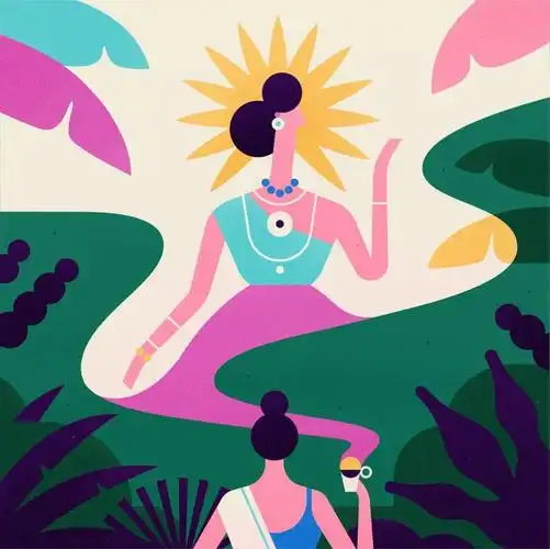 【1003】南非插画师fran labuschagne图片作品集,复古清凉夏日轻松