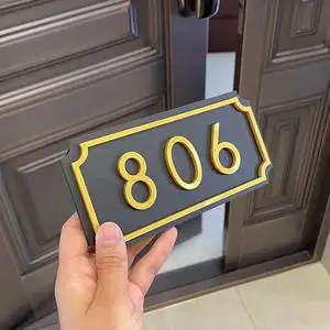 亚克力门牌定制号码牌家用数字门贴挂牌创意宿舍个性高档入户住宅轻奢