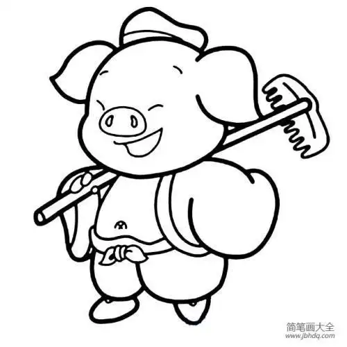 猪八戒和唐僧儿童简笔画