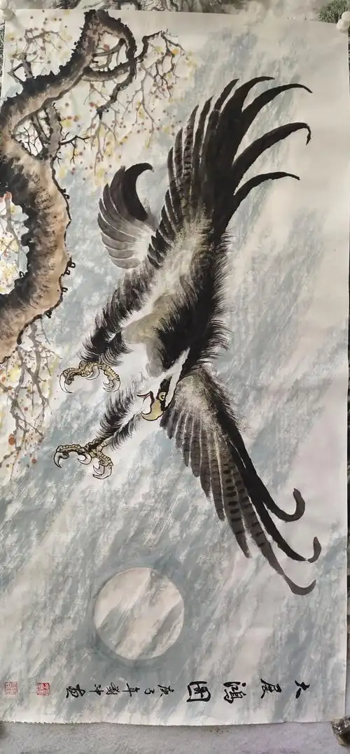 大鹏展翅刘冲先生捐赠个人作品刘冲先生接受媒体采访