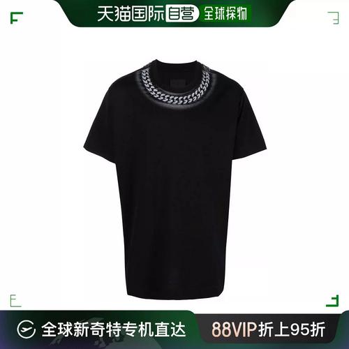 香港直邮givenchy 纪梵希 男士 图案印花短袖t恤 bm718n3y6b