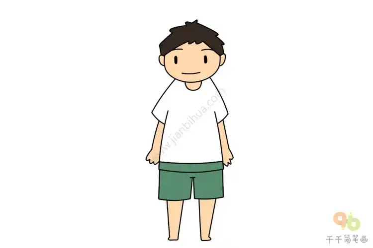 穿搭简笔画,人物简笔画,衣服简笔画,男孩简笔画