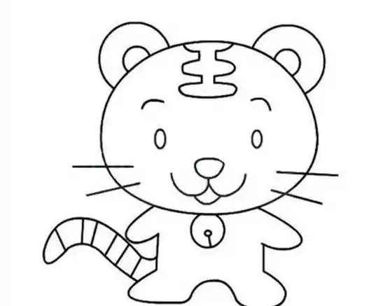 老虎简笔画 老虎简笔画新年2022可爱