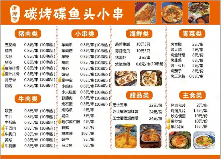 烧烤菜单.#烧烤美食 - 抖音