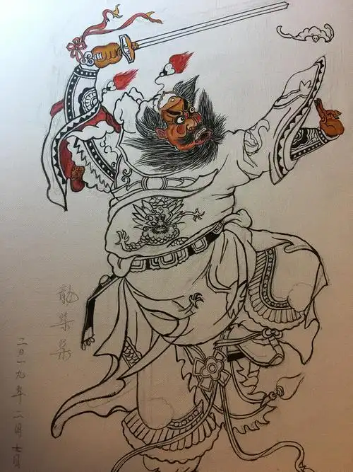 2.28】龙七七画的钟馗纳福