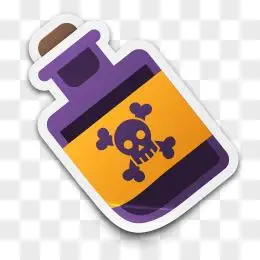 毒药令人毛骨悚然的贴纸