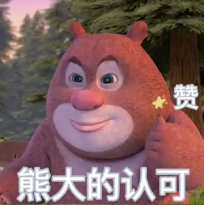 赞熊大的认可 - 熊大熊二表情包