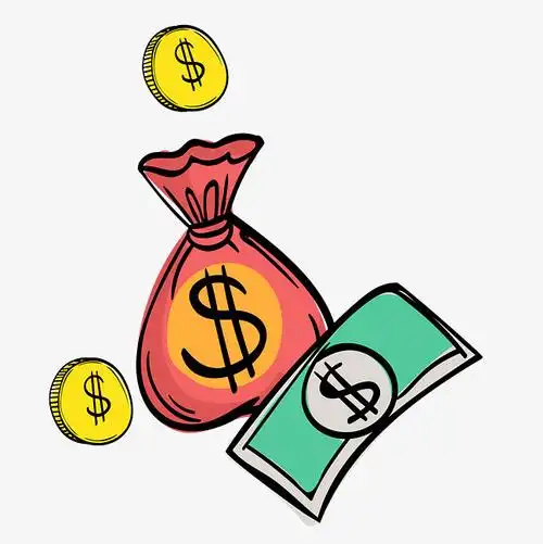 金币卡通钱袋矢量图下载