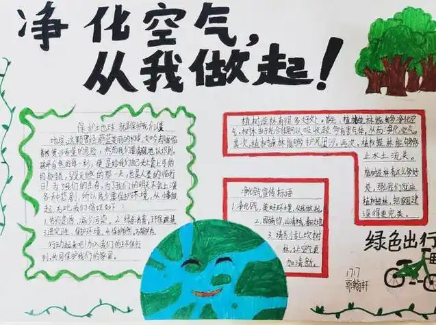 认识空气手抄报—— 一,基本知识1.