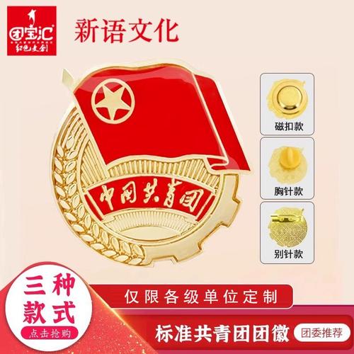 新语文化 团徽新版共青团中国共青团2023加厚新款标准型学生用青年团