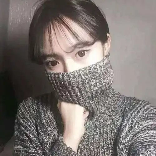 毛衣蒙面恋人_情侣头像一男一女图片_扣扣居