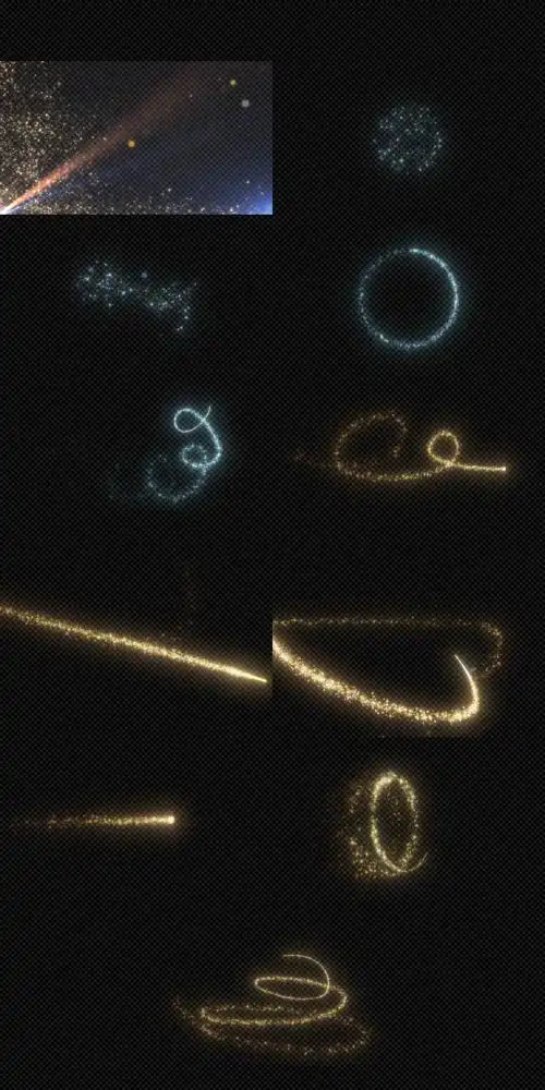 圣诞节冰雪魔法粒子特效11个素材