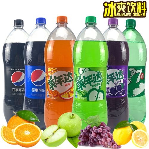 百事可乐2l_百事可乐美年达七喜2l实惠装大瓶汽水碳酸饮料童年怀旧