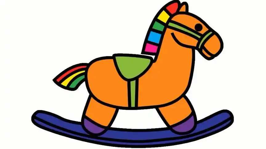 育儿早教学画画,简单教学摇摇椅木马玩具简笔画,跟孩子一起画