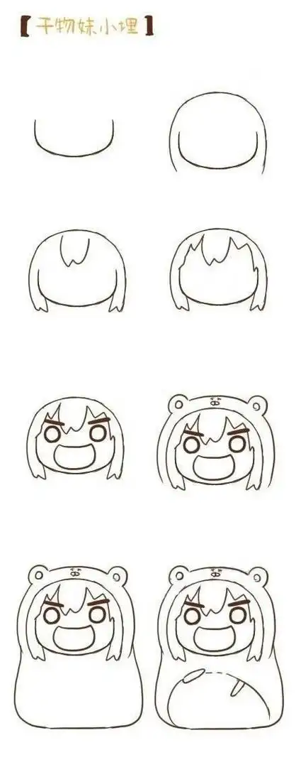 动漫人物女生简笔画更多帅气的小男生简笔画步骤图解教程可前往人物简