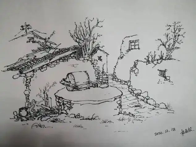 建筑速写 钢笔画 室内环艺 风景速写 纯手绘临摹加写生风景写生|纯