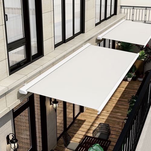 猎钢狼豪华全盒伸缩雨棚自动折叠遮阳棚露台庭院别墅铝合金电动户外