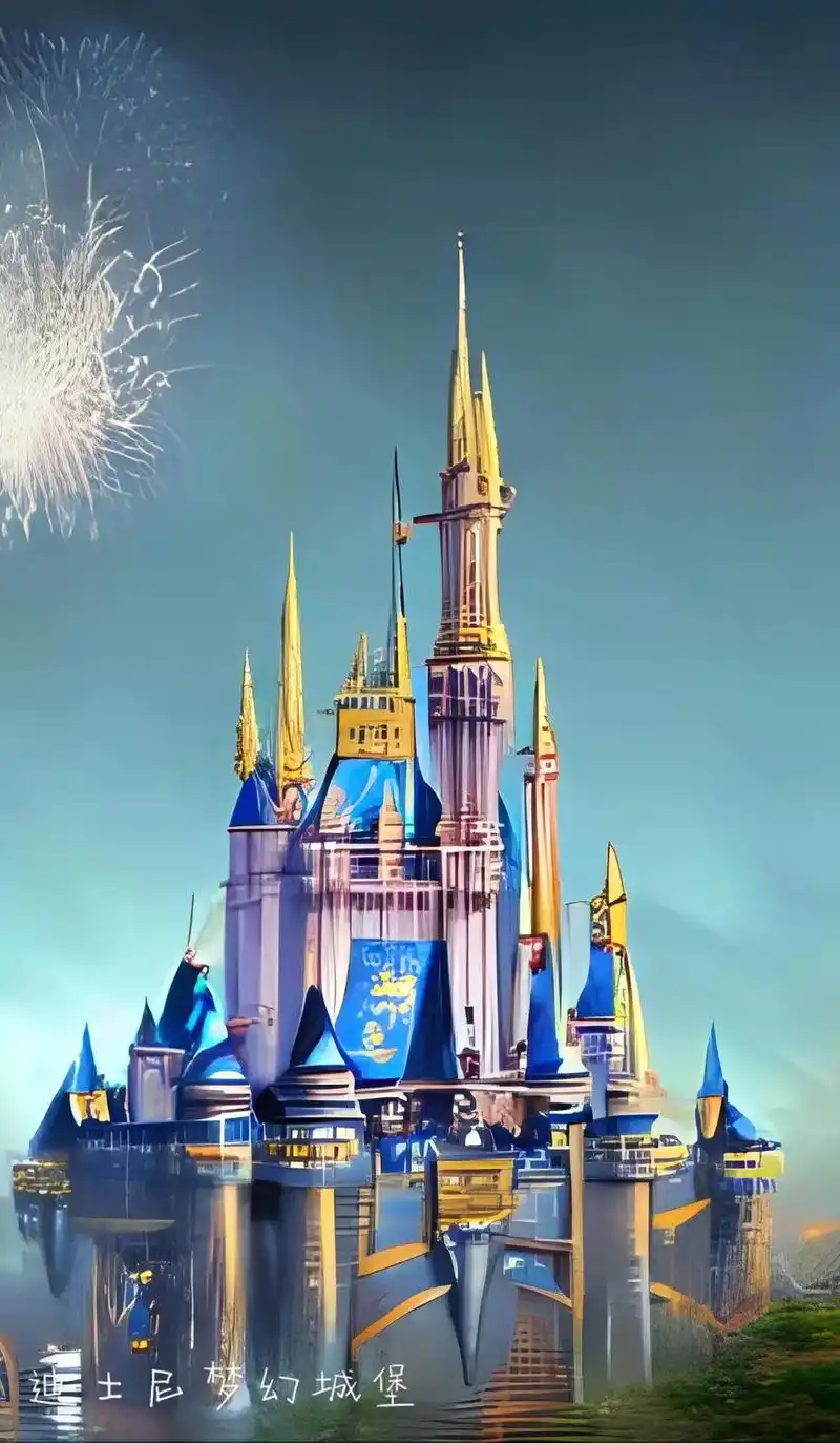 迪士尼梦幻城堡.#创作灵感 #ai绘画 #手机壁纸 #星空壁 - 抖音
