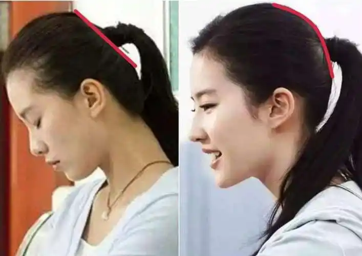 如果想扎马尾,就尽量往头最突出的地方扎,同时记得把扁的地方挑松!