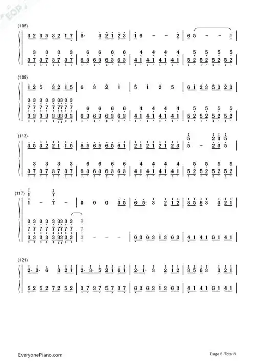 九九八十一-vocaloid中文传说曲双手简谱预览6