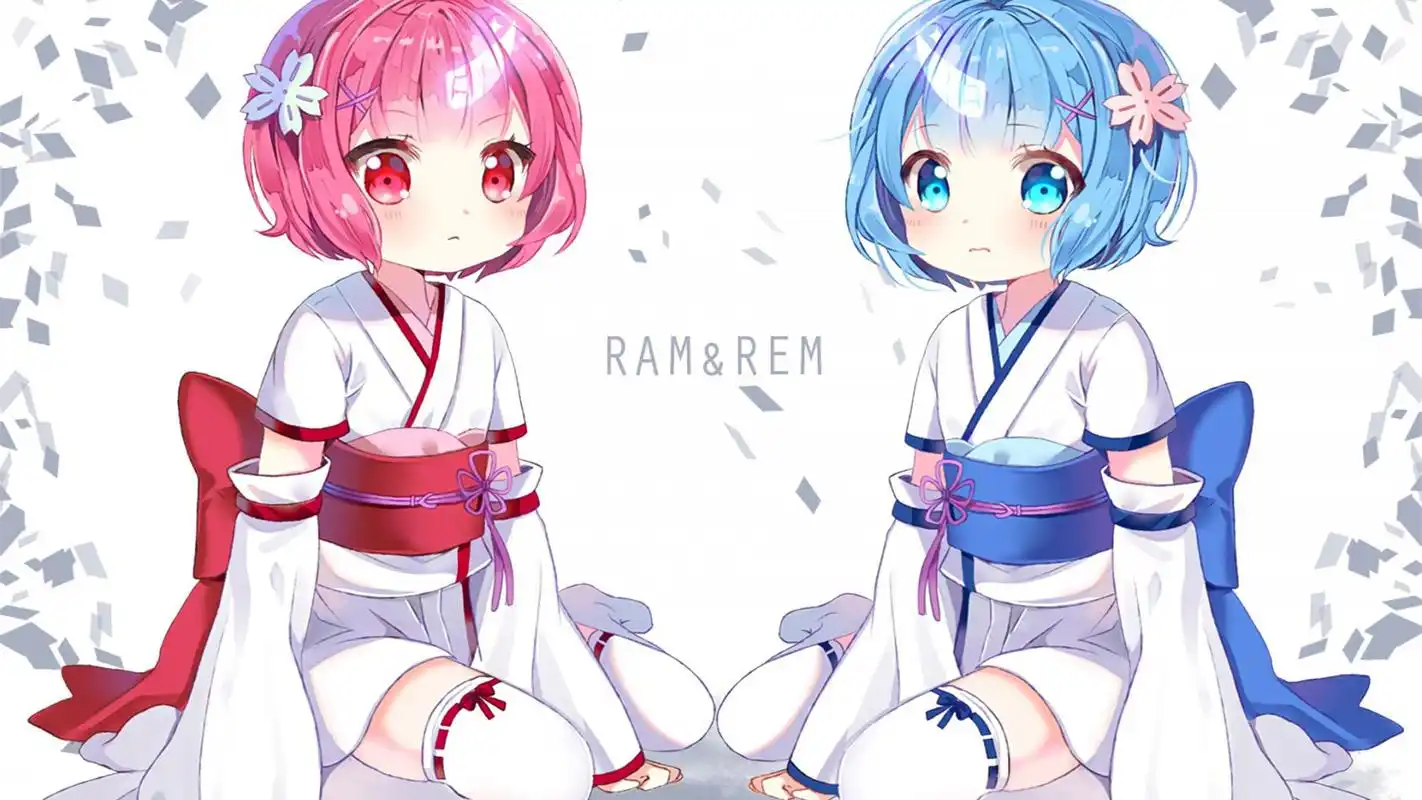 拉姆蕾姆高清图片桌面壁纸高清大图预览1920x1080_卡通动漫下载_美桌