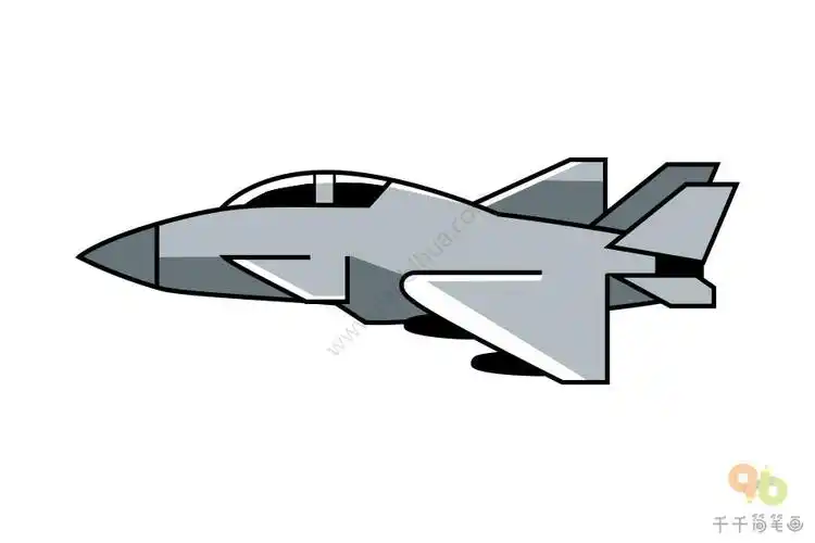 歼11战斗机简笔画