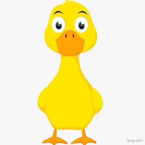 可爱小黄鸭绘图插画png素材透明免抠图片-节日元素