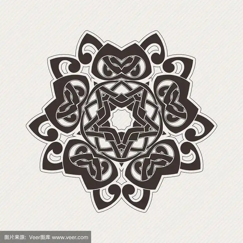 曼陀罗哥特式蕾丝纹身凯尔特编织