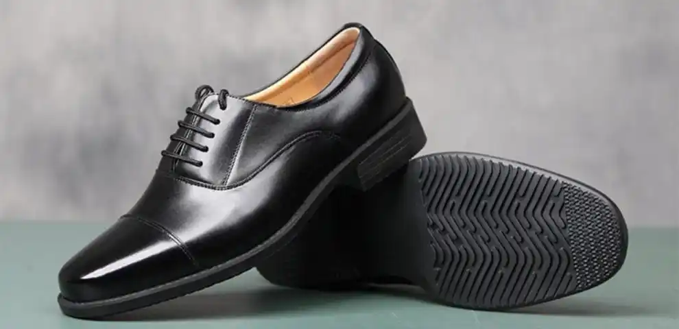 三接头皮鞋际华3514全真皮三尖头军勾男士黑皮鞋品质定制款 套脚款 36