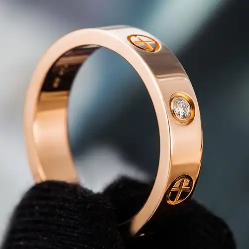 ck戒指情侣戒小ck满天星专柜正品时尚简约刻字戒指