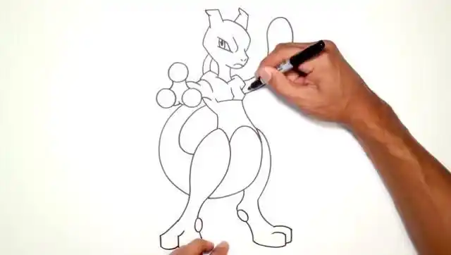 教你如何绘制神奇宝贝中的超梦