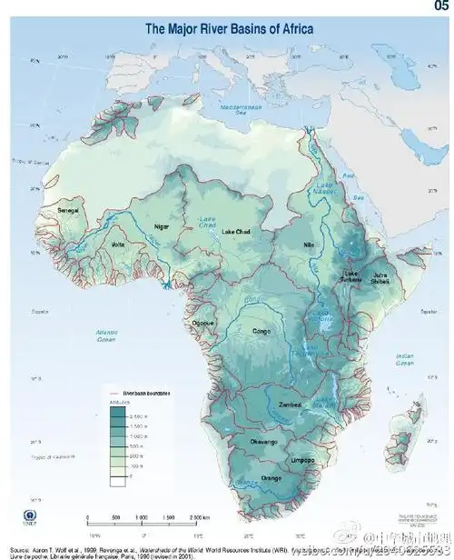 自然地理#非洲河流域分布地图非洲有多. 来自中华城市地理 - 微博