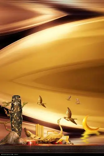 中式复古房地产中国风华丽大气可修改背景