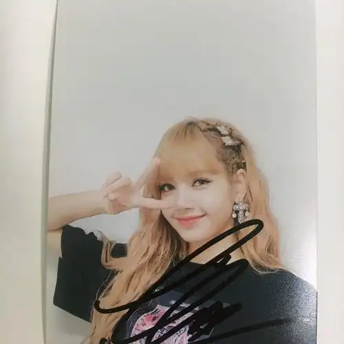 20lisa亲笔签名保真无印刷青春有你2lisa签名照lisa周边明信片