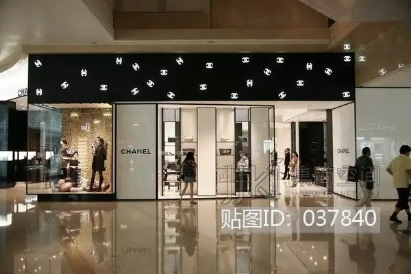 商场女装服装店店面门头橱窗贴图65材质贴图下载