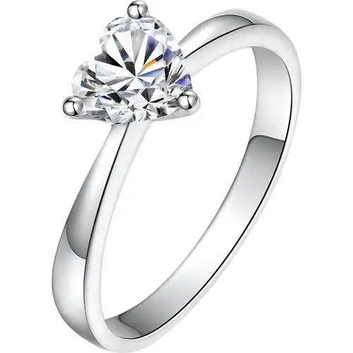 戒指婚戒钻石戒指带证书女款美国莫桑石印记950时尚p6185