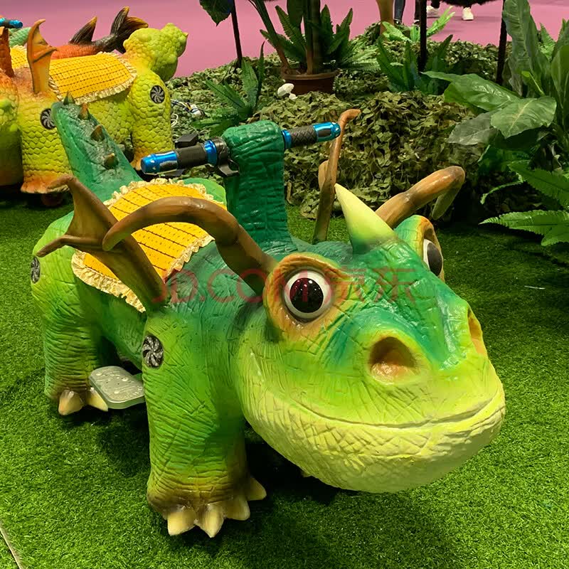 仿真骑行恐龙广场儿童玩具电动车景区公园商场恐龙车游乐设备 鼻涕龙