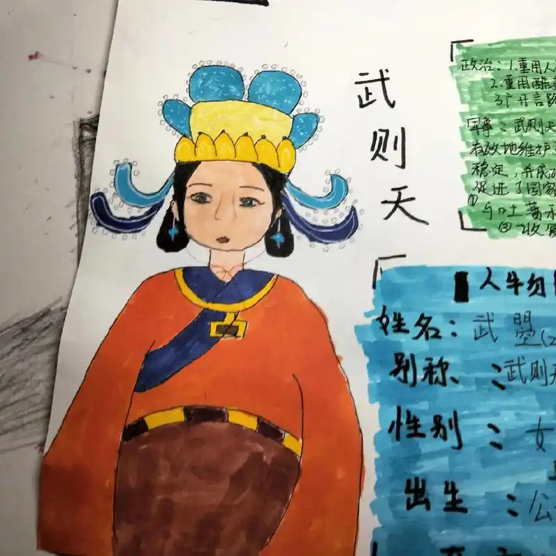 学前教育专业 #学前教育期末考 #画画 武则天#儿童美术绘 - 抖音