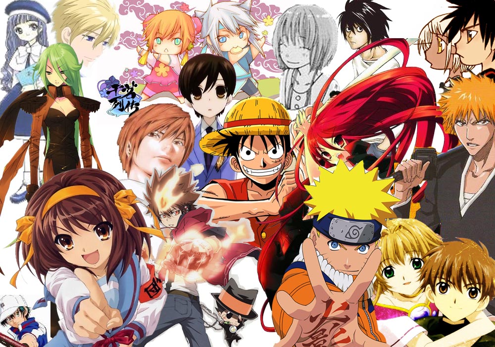 求将很多动漫人物ps在一起的图片