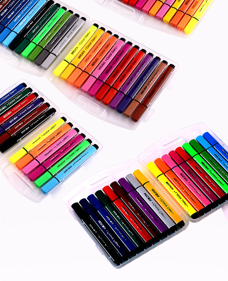 园小学生用可水洗36色初学者手绘成人画画笔24色宝宝水采笔可擦绘画笔