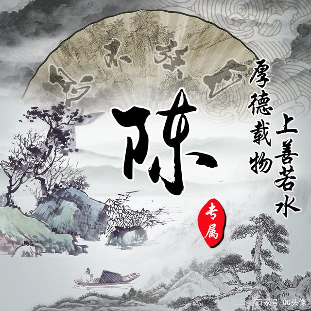 60张古风姓氏微信头像等你来换,自强不息,上善若水,厚德载物