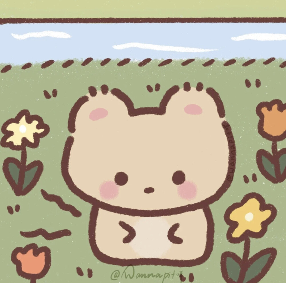 小兔子和小熊的情侣头像可爱小朋友男朋友女朋友