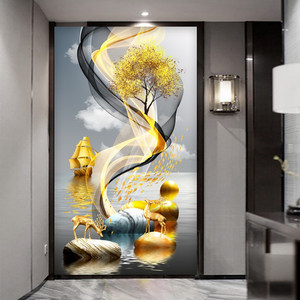 玄关背景墙纸壁画无缝图片