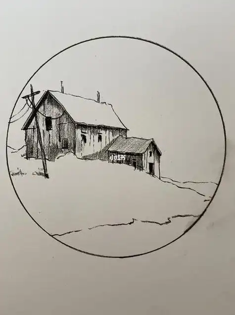 风景画铅笔画简单又好看简单又好看的风景画