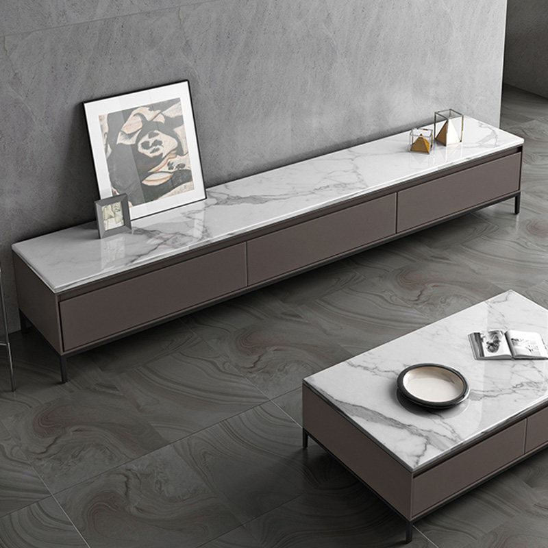 北欧电视柜ins风轻奢现代简约电视机柜新款大理石茶几电视柜组合