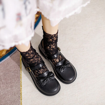 苏奈雪真皮秋冬lolita单鞋日系复古学生大头玛丽珍鞋女jk小皮鞋黑色